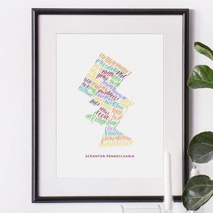 Scranton City Neighborhoods Word Art